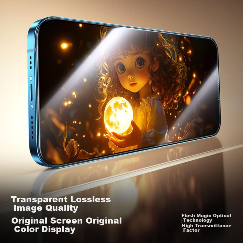 Tempered Glass Screen Protector for IPhone 14/13/13pro/16e, Full Coverage HD Anti-Explosion Quick Installation Bubble-Free Dust-Free 2-Pack