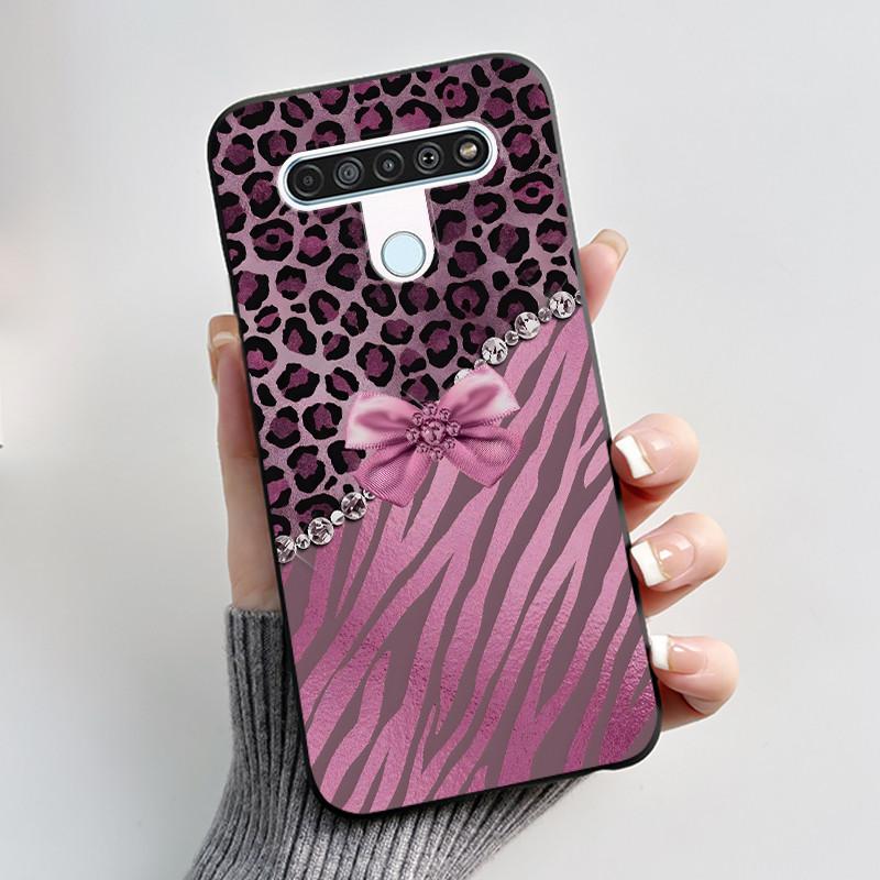 Printing Pattern Case For LG Q61 / LG K61 / LG Q70 Cover Fundas Soft Silicone Black Shell Cute Flower Cartoon Casing Coque Capa
