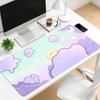 Night Sky Star Moon Print Gaming Mouse Pad Large Desk Mat AntiSlip Rubber Base Stitched Edge Keyboard Mat For Gamers Desktop