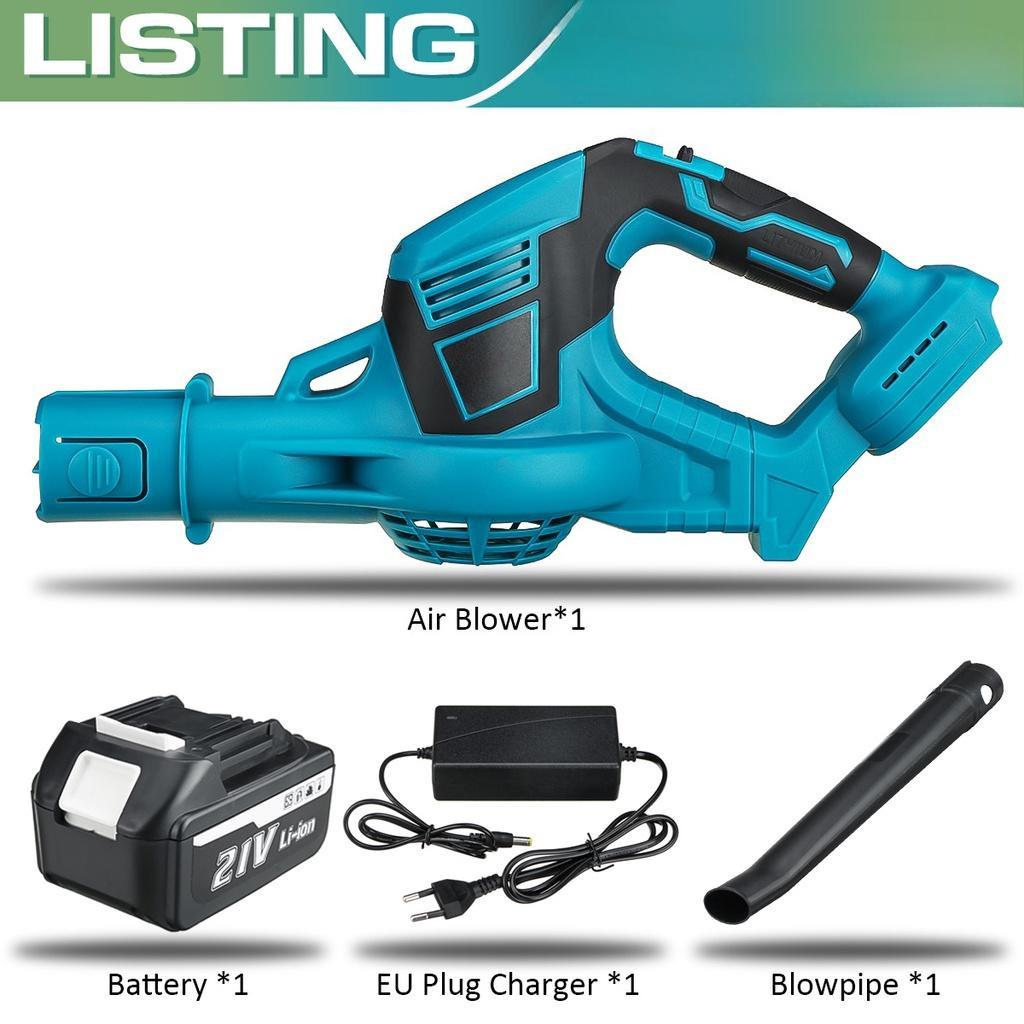 

4200 Вт Ручная воздуходувка для листьев Пылесборник Подметальная машина Садовые инструменты Аккумуляторная Бесщеточная Электрическая Воздуходувка 1*Battery