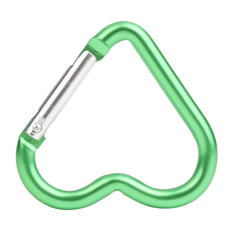 Aluminum Alloy Hanging Buckles Shaped Outdoor Color Safe Heart Buckle Small Heart Type Carabiner Multi-color
