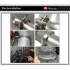 2.5" 3.0" V Band Exhaust Clamp Exhaust Male And Female Flange Vband Clamp V-Band Muffler Clamp 63mm 76mm
