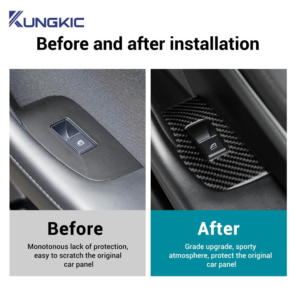 Echte Weiche Kohlefaser Für Mazda 3 BP Axela 2019 2020 2021 2022 2023 2024 2025 Auto Hintere Tür Fensterheberrahmen Panel Aufkleber