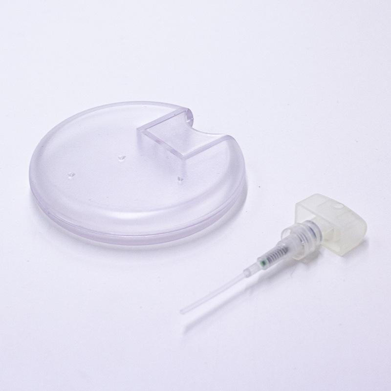 1pcs 25ml Round Card Plastic Perfume Bottle With Silicone Protective Cover Hook Travel Dispenser Bottle Refillable Cosmetic Tool