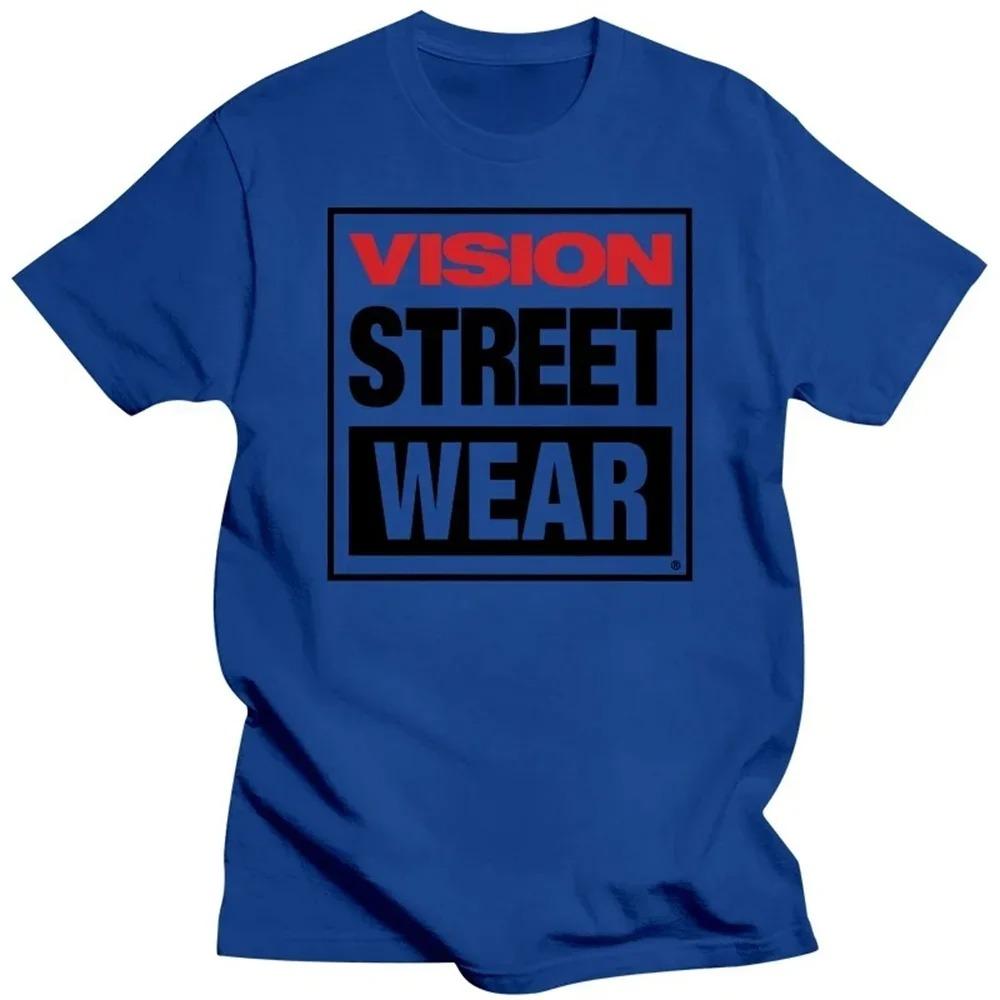 

Хлопковая мужская женская футболка Vision Street Wear Футболка Vision Street Wear Заготовки Винтажный летний топ Приталенные футболки для мужчин 4XL