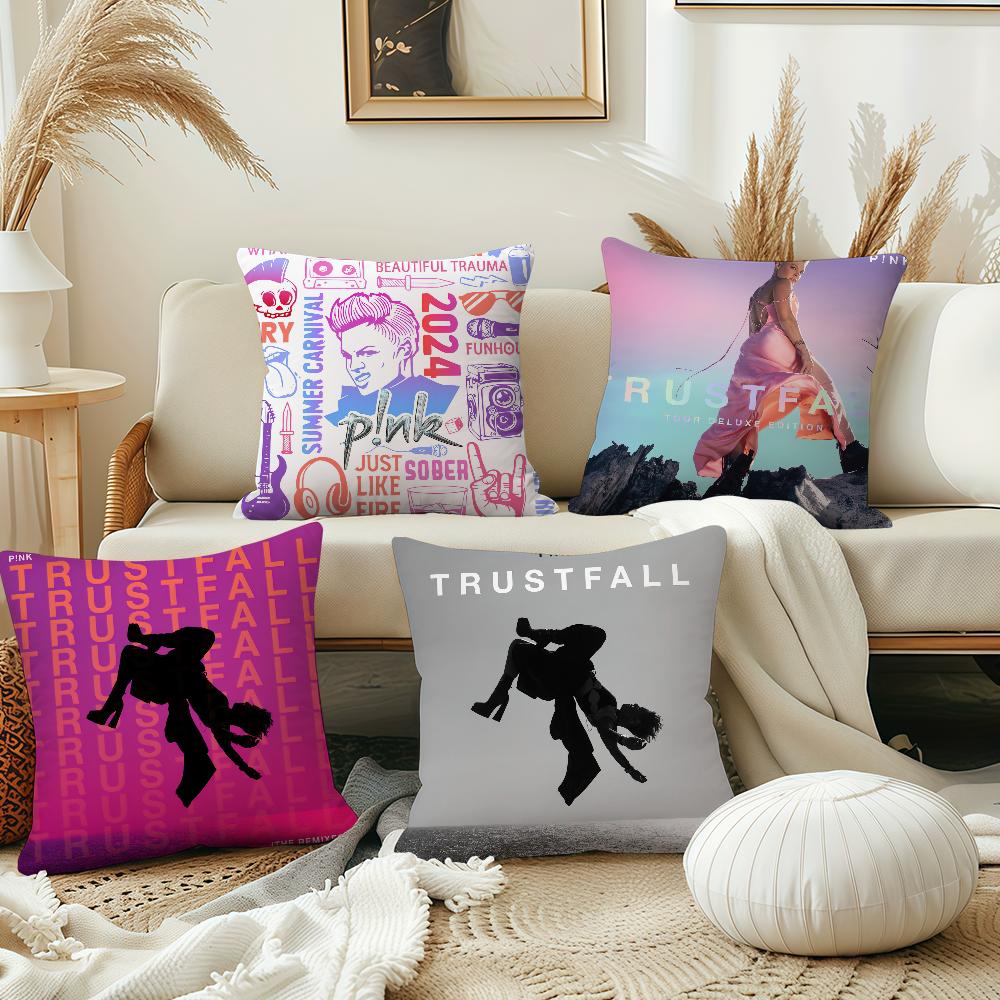 Singer T-Trustfall Pink cushion cover Pillow Cover Decoration Room Home Sofa living Office Car Nordic Simplicity