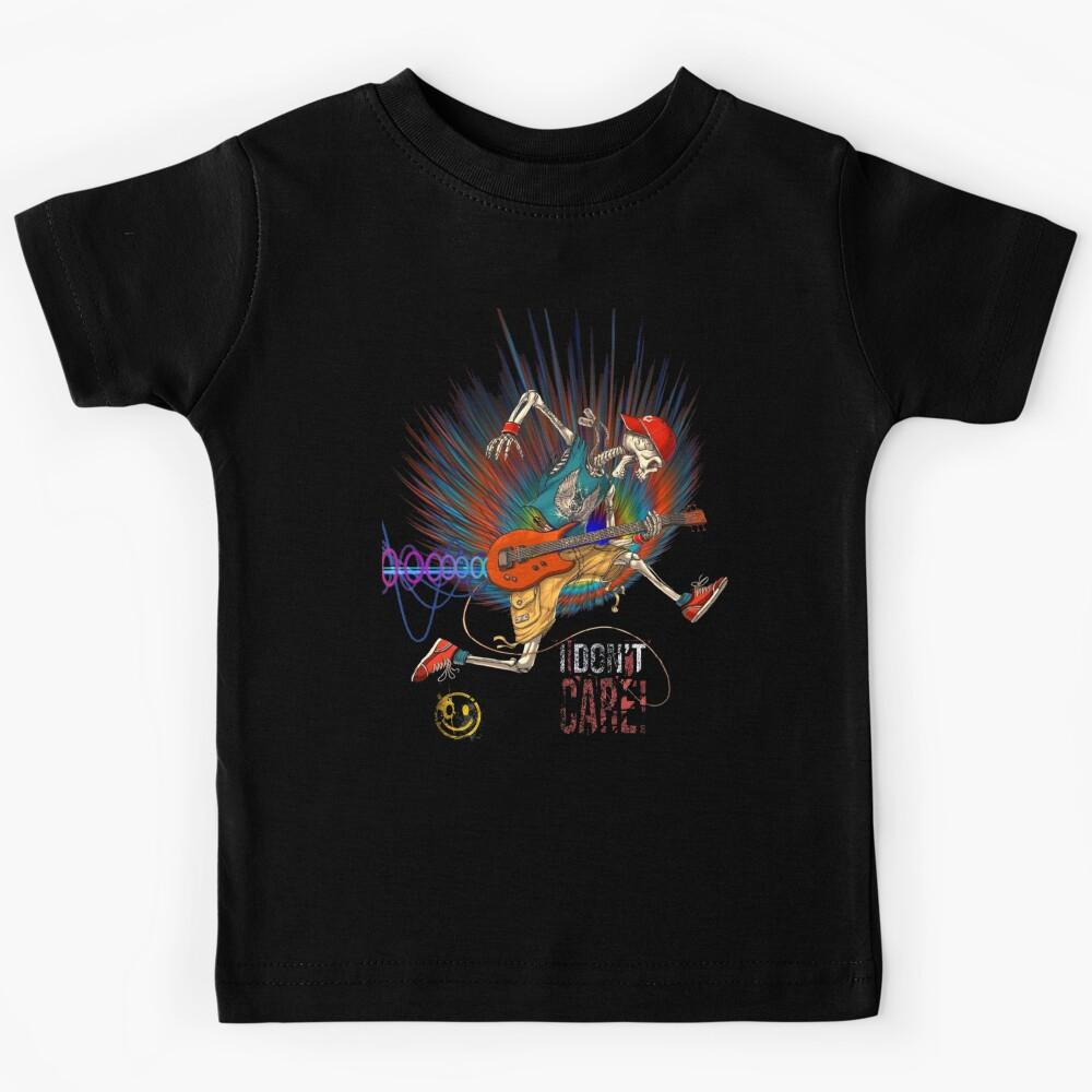 Jump Skeleton Guitarist Kids T-Shirt 140