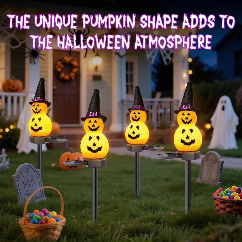 Halloween Pumpkin Solar Garden Light, Festive Garden Light Decoration for Pumpkin Light for Outdoor Pathway, Lawn, Yard