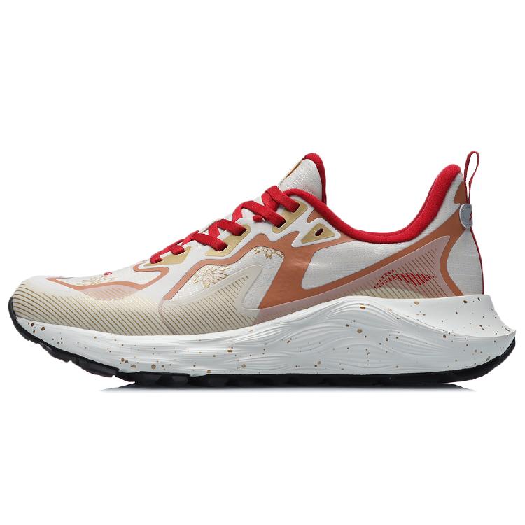 

New LINING Protection Cloud Running Shoes Women s Low top Gray/Red ARHR084-4 35.5