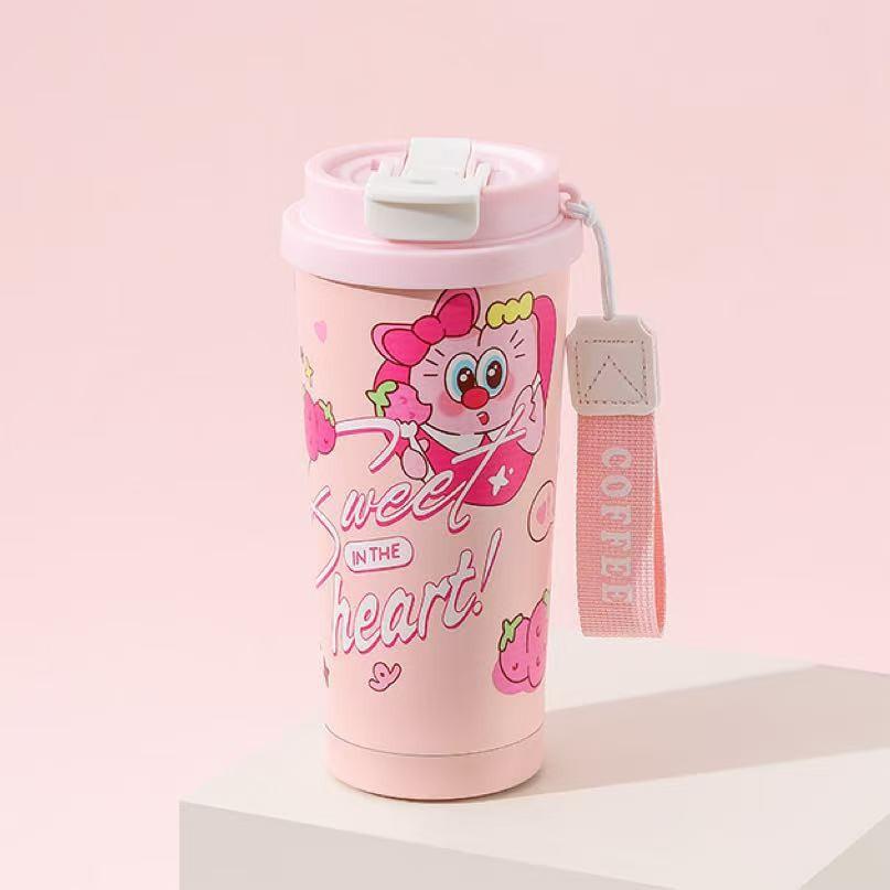 Cartoon Coffee Cup 316 Stainless Steel Thermos Cup High Value Portable Water Cup Car Accompanying Cup