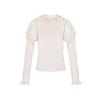 Base Sweater Original Design Pullover Sweet and Versatile Lolita Lace High Elasticity Skin Sleeves Knitted Wear Autumn/Winter Bottom Shirt for Women