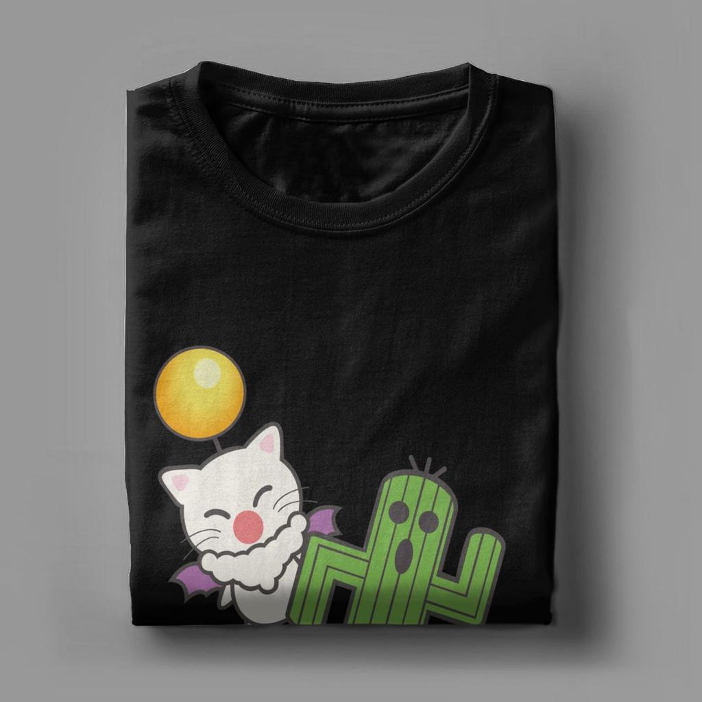 Team Final Fantasy Mogry Chocobo Tonberry Kaktus RPG Spiel Square Enix Geek Nerd T-Shirts Unisex 100% Baumwollkleidung Geschenkidee Unisex