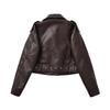 2025 European & American Washed Faux Leather Motorcycle Jacket - New Autumn/Spring Collection