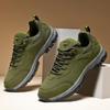 Men Hiking Shoes Suede Leather Outdoor Sports Comfort Breathe Walking Footwear Wear-resistant Rubber Outsole Trekking Sneakers