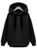 Women's Casual Loose Hooded Sweatshirt with Velvet Lining for Autumn/Winter 2024