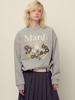 [mardimercredi] SWEATSHIRT FLOWERMARDI JARDIN Grey Ivory