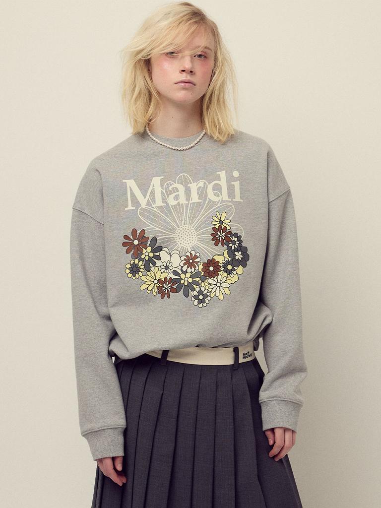[mardimercredi] SWEATSHIRT FLOWERMARDI JARDIN Grey Ivory