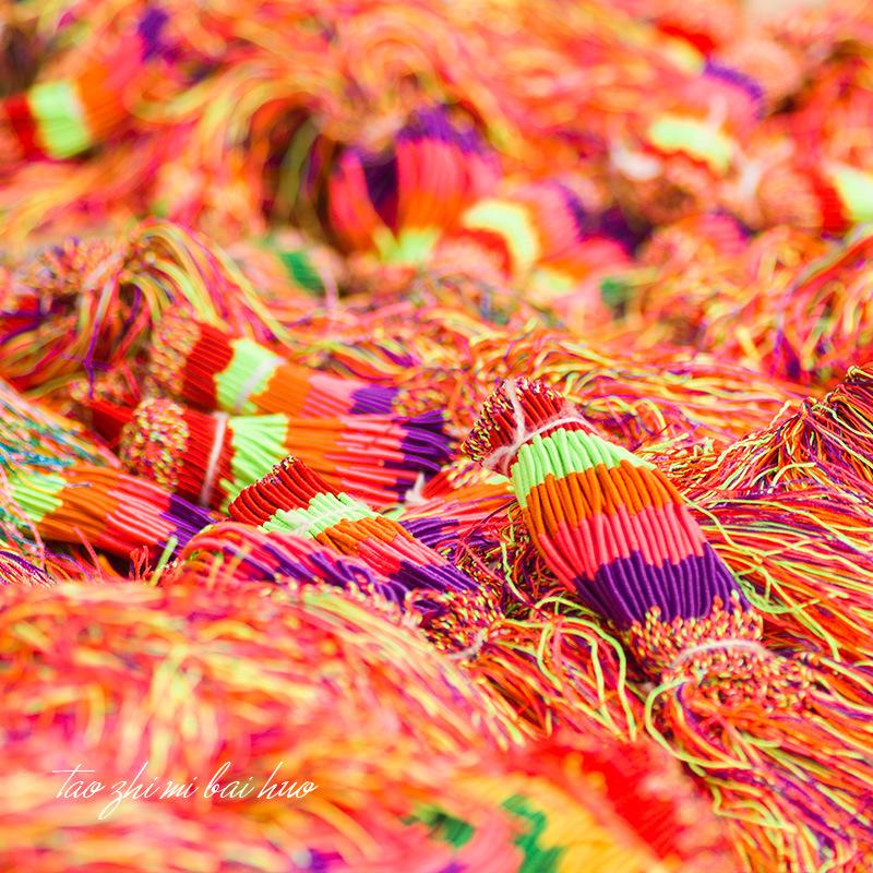 20Pcs/Set Multicolor Bracelets Rope Rainbow Color Mix Braid Tassel Bracelet For Women Men Thread Knot Hand-woven Gift Random