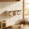 No Punch Spice Storage Rack Wall-Mounted Kitchen Seasoning Jar Multi-Functional Salt Jars  Cooking