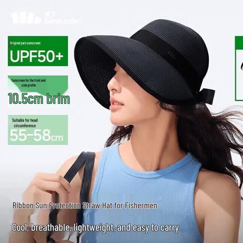 Beneunder Women s Roll-up Straw Sun Hat with Ribbon