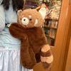 Plush Toy Raccoon Doll Crossbody Bag Doll Animal Shoulder Bag Soft Children School Bag  Outdoor