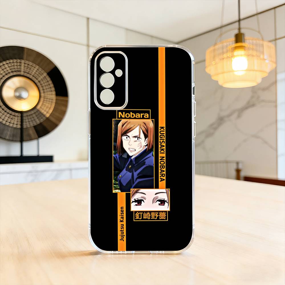 

J-Jujutsu Kaisen K-Kugisaki N-Nobara Phone Case For SamsungA10,12,20,21S,30,31,40,50,51,52,70,71 Transparent Cover Samsung a70