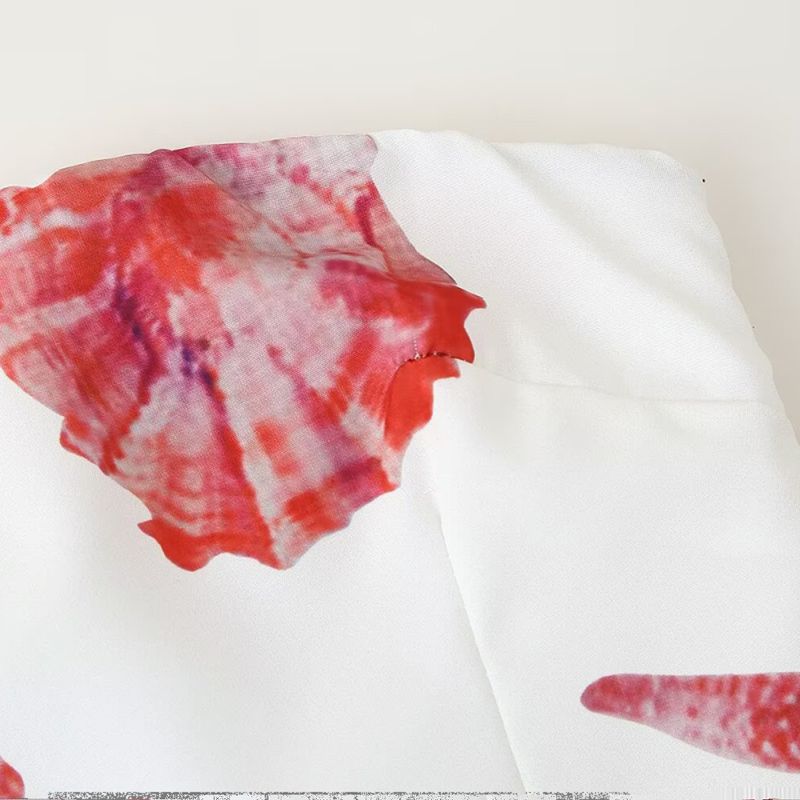 Kaslead New Arrival Women's Clothing Fashion Style Fashion Silm Tube Top Waist Trimming Printing Short Dress