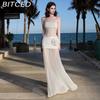 BITCED Summer Women's Solid-Color Slim-Fit Fashion Off-the-Shoulder Strapless Backless Dress