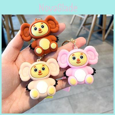 Adorable Cheburashka Keychain Resin Monkey Car Decoration Cute Cartoon Gift
