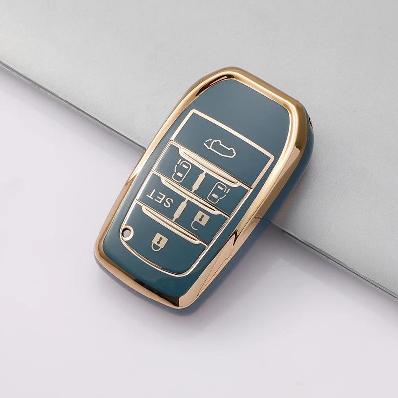 4/5/6 Buttons Car Smart Key Case Cover For Toyota Alphard Vellfire 2012 Previa  Shell Fob Holder Protector Accessories