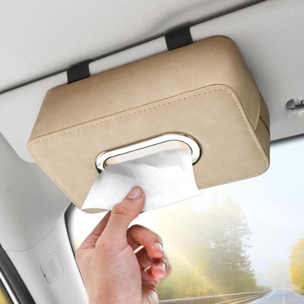 with Fix Strap Car Napkin Holder Multifunctional Backseat Tissue Case  Sun Visor Organizer