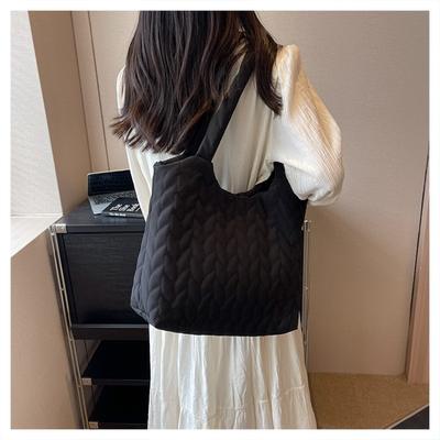 All Kinds of Cotton Clothes, Bags, Retro Large-capacity Tote Bags, Trendy Fashion Embroidery Thread, Space Cotton Cloth Shoulder Bags.