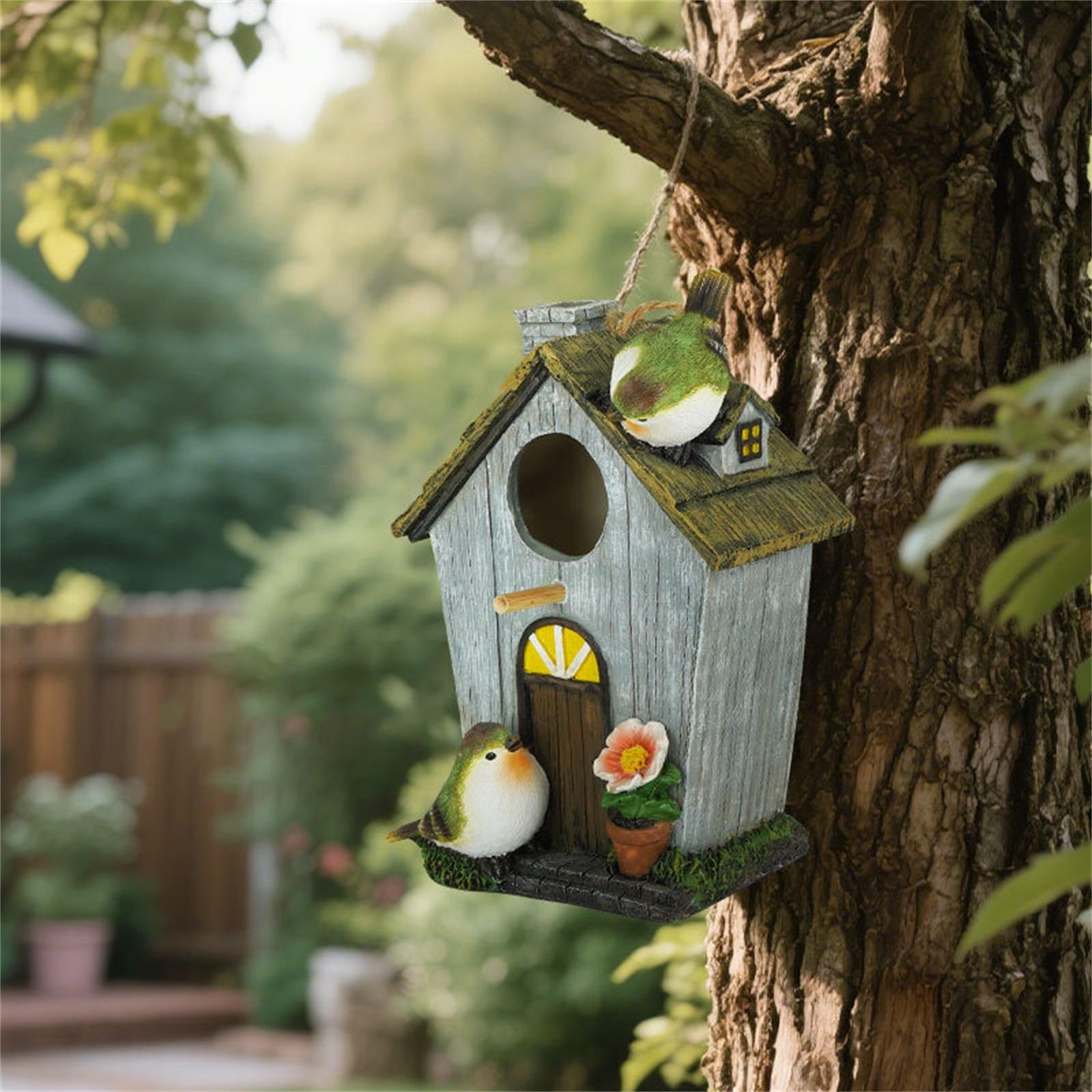 

Зелений Смоляний Будинок Садовий Двір Декорація Пташина Зовнішня Пташина Вілла one size