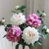 Silk Peony Bouquet - Artificial Floral Arrangement for Home Decor & Photo Props