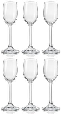 Bohemian Glass LARA Glass Liqueur/Cold Sake Glass Set of 6, 65ml, Dishwasher Safe, 40415-65-6