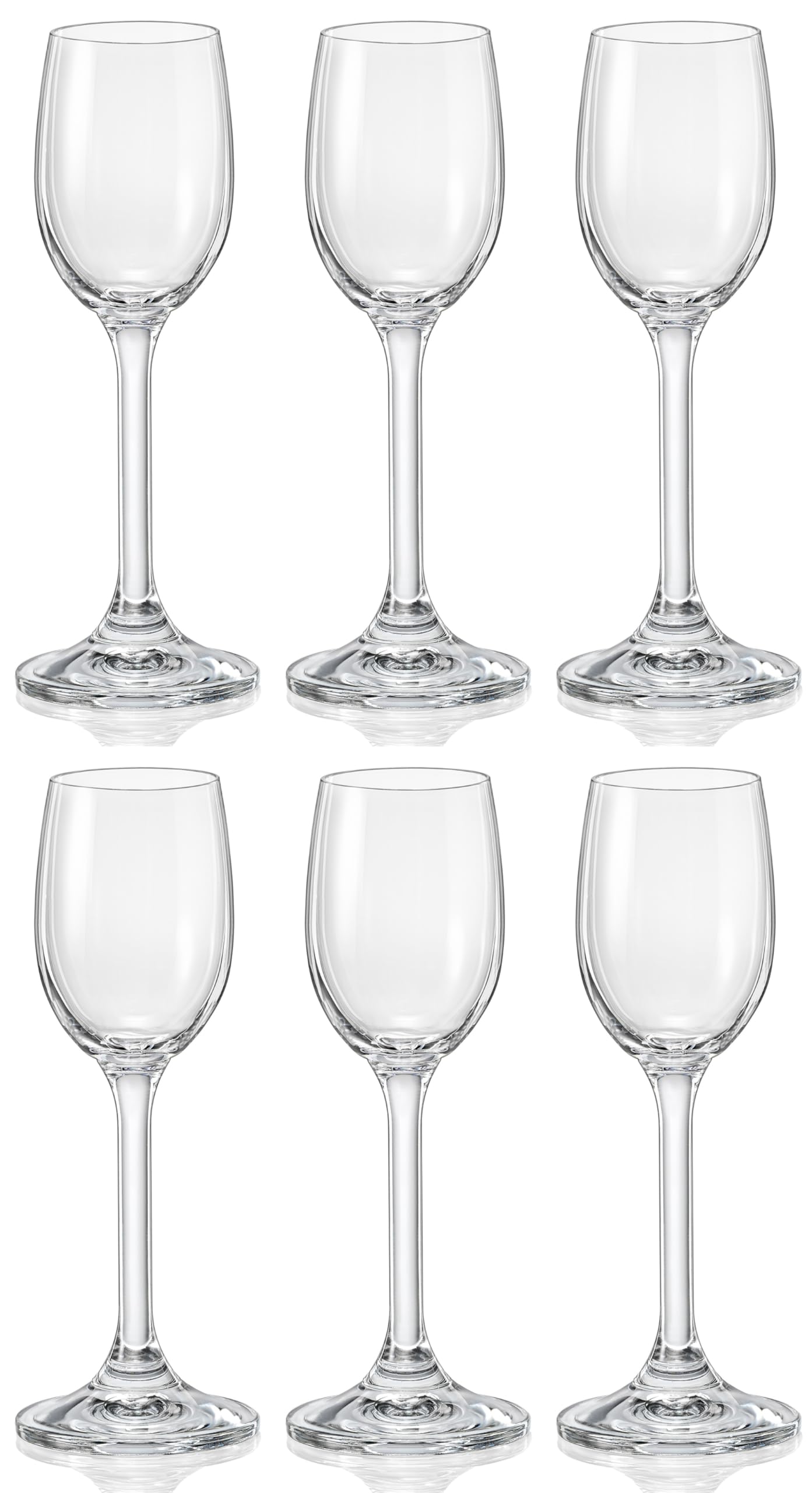 

Bohemian Glass LARA Glass Liqueur/Cold Sake Glass Set of 6, 65ml, Dishwasher Safe, 40415-65-6