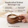 Nordic Style Finland Wooden Mug, Handmade Outdoor Camping Travel Coffee Beer Cup Portable Drinkware