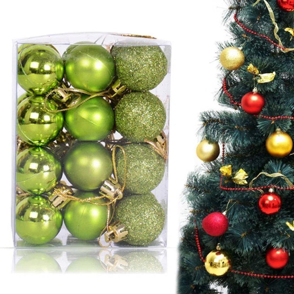 24-Piece 3cm Festive Christmas Ball Ornaments – Xmas Tree Hanging Decorations for Holiday Parties
