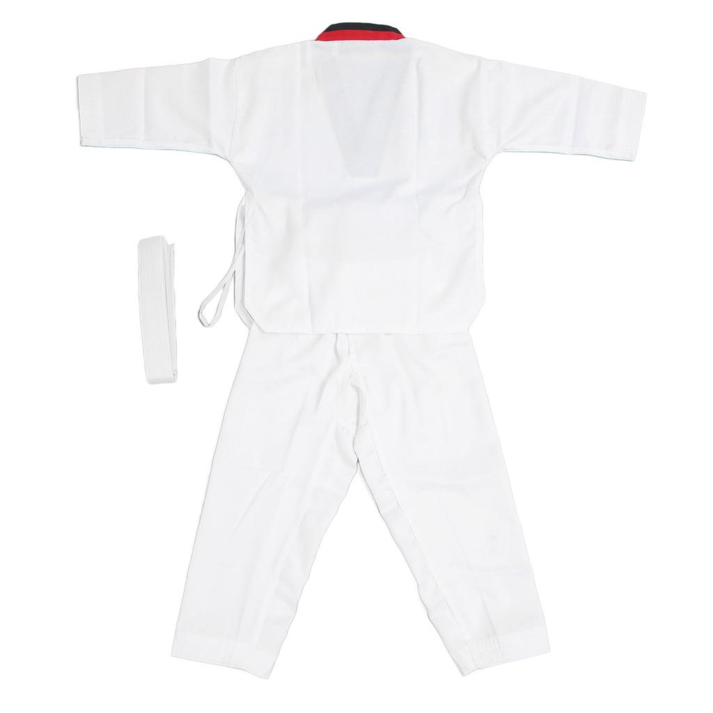 Kids Taekwondo Uniform with Belt Polyester and Cotton Breathable Soft Kids Sports Karate Uniform for Martial Arts Training for Boys Girls M