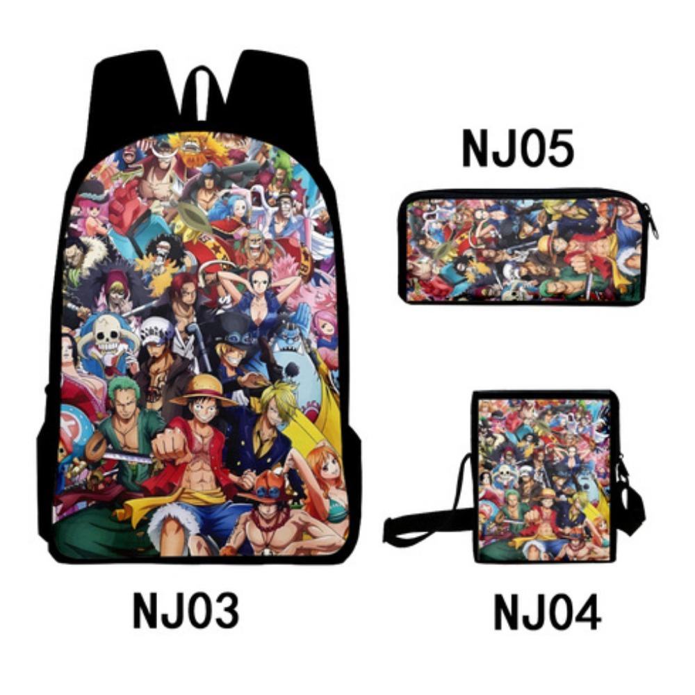 ONE PIECE Student School Bag Luffy Cartoon School Bag Boys Pencil Bag Voyage King Explosion