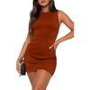 Solid Color round Neck Sleeveless Dress Solid Color round Neck Sleeveless Dress Female