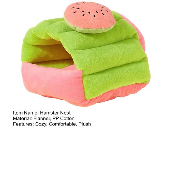 Pluszowe gniazdo dla chomika, małe legowisko dla zwierząt, przytulny domek dla królika, jaskinia dla świnek morskich, fretek, jeży, zimowy odpoczynek, kryjówka, akcesoria