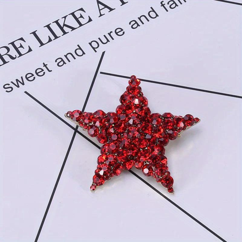 Fashion Star Luxury Crystasl Brooch Pin Badges Rhinestone Elegant Women Men Trendy Corsage Jewelry Bcukle Coat Pins