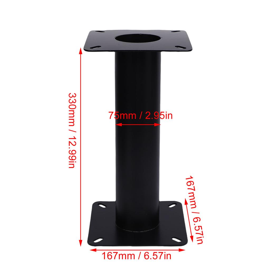 Boat Seat Pedestal 330mm Height Steel Alloy High Stability Universal RV Table Leg Base Mount for Yacht Boat Pontoon Deck