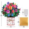 Paper Flower Bouquet Card Forever Flower Bouquet 3D Pop Up Greeting Cards For Valentines Day Graduation Day