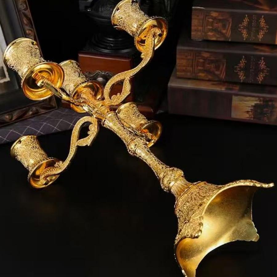 European Style Five-Head Candlestick Wedding Table Decoration Candelabra Holder For Dinner Hotel Home Lighting Decor Pieces