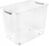 Box Container With Lid Plastic On Wheels 74 59X38 Keee 1 Pc