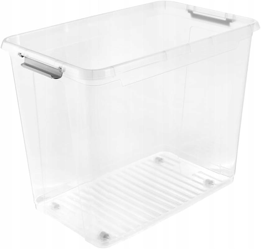 Box Container With Lid Plastic On Wheels 74 59X38 Keee 1 Pc