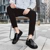 Fashion Classic Loafers New Men's Leather Lazy Shoes Driving Flat Bottom Casual Foreign Trade Single Shoes Women's Rubber Outdoor