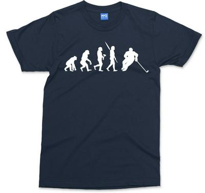 Eishockey Evolution T-Shirt Lustige Sportliga Papa Bruder T-Shirt Geschenk für Ihn